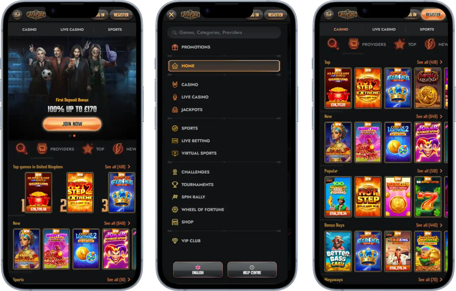 Gransino Casino app and mobile